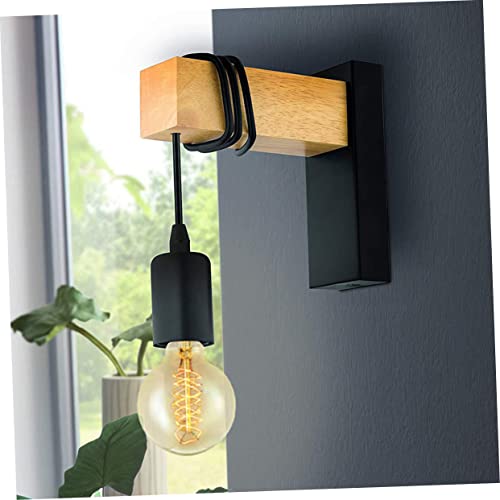 Aplique de pared de hierro antioxidante con diseño artístico de madera 5