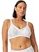 Produktbild Naturana® Minimizer BH mit Blumenmuster [Cup B-D]: Minimizer BH ohne Bügel I Big Cup BH mit schönen Verzierungen I BH Minimizer ohne Bügel 85 Weiss D