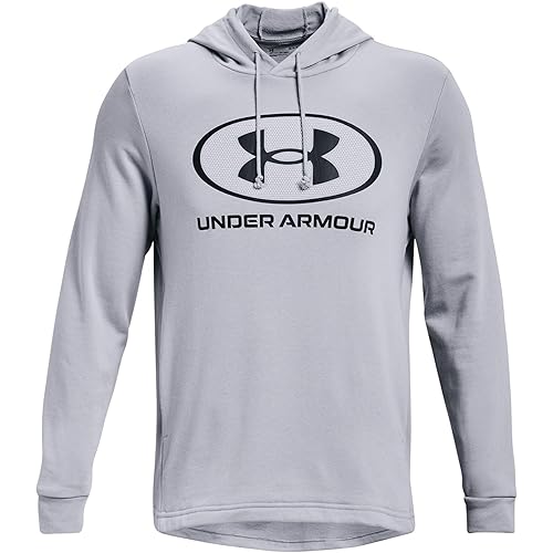 Under Armour Felpa con cappuccio da uomo UA Rival Terry 1369470, Grigio Chiaro 011, XX-Large