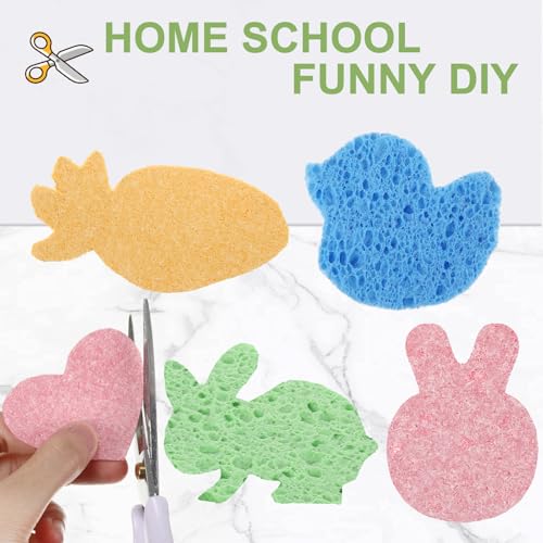 Image of Zhengmy 300 Pieces Sponges Bulk Sponges Kitchen Compressed Sponge Natural Dish Sponge Compressed Wood Pulp Cleaning Without Scratching for Kitchen Bathroom, 3.9 x 2.4 x 0.12 Inch (Multicolor)