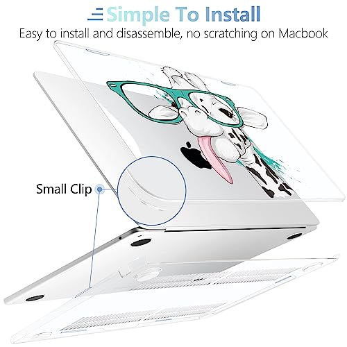 Image of MEEgoodo for M5 /M4 /M3 /M2 MacBook Air 15 inch Case 2026 2025 2024 2023, Case Fit Model (A3448 /A3241 /A3114 /A2941) for MacBook Air 15.3 inch, Funny Giraffe