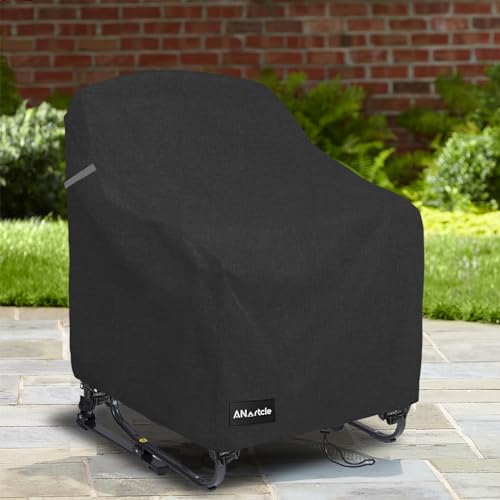 Image of ANartcle Rocking Chair Covers for GCI Outdoor 37072 Chair,Freestyle Rocker Cover,Waterproof Heavy Duty Outdoor Camping Chair Covers, (26 W x 27 D x 34 H inches)Black.