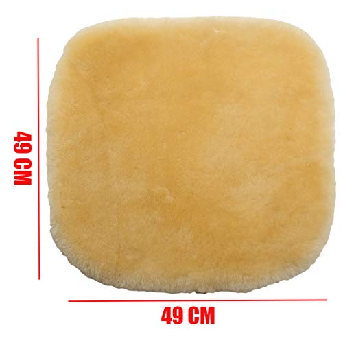 Dotesy Genuine Sheepskin Auto Front Seat Pad,Universal Fit Fuzzy Pure Wool Car Seat Cover Protector Cushion Soft Warm For Winter #TOP1