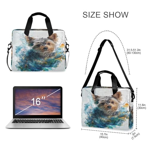 Estuche para portátil portátil crossbody 15.6" con asa y correa miniatura 5