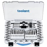 toolant 81-Piece Tap and Die Set, Metric and SAE Thread Repair Kit