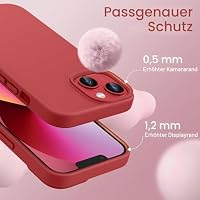 JETech Silikon Hülle für iPhone 13, Rot – Ansicht 5