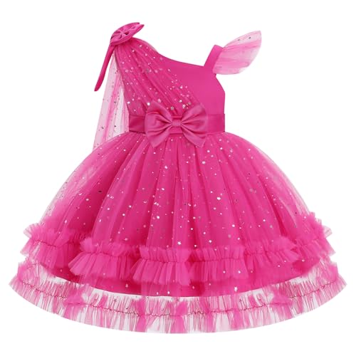 Girls Heart Sequins Dress Shiny Tulle Pageant Princess Wedding Birthday Party Prom Dress 9M-8Y