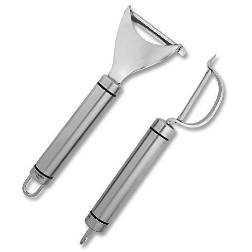 Spring Chef Vegetable Peeler Set with Stainless Steel Swivel Blade for Potato, Carrot