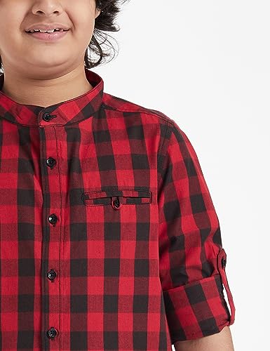 Image of Amazon Brand - Jam & Honey Boys Boys 100% Cotton Printed Full Sleeves Shirt | Age 2-12 Years