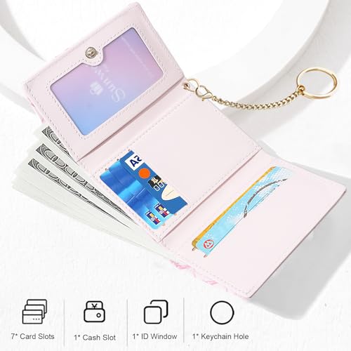 Image of Sunwel Fashion Cute Coquette Bow Wallet with Key-chain for Women Girls