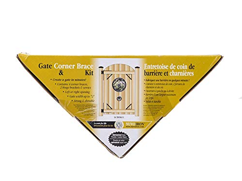 Nuvo Iron Gcbhk01 Gate Corner Frame Brace Kit, Black #TOP2