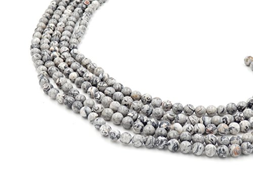 Fukugems Gemstone Beads for Jewelry Making Sold per Bag 5 Strands Inside (Picture Jade, 4mm) - Image 4