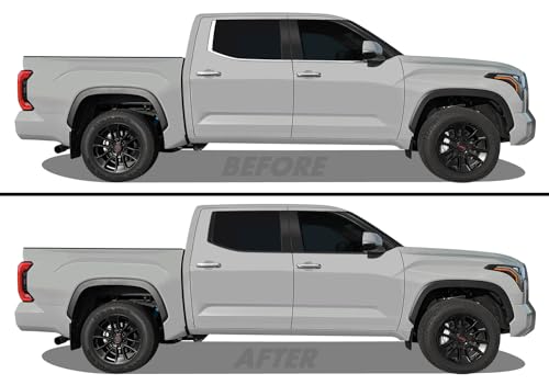 SlickMod Chrome Delete Blackout Vinyl Overlay for 2022-2024 Toyota Tundra Window Trim (Satin Black)