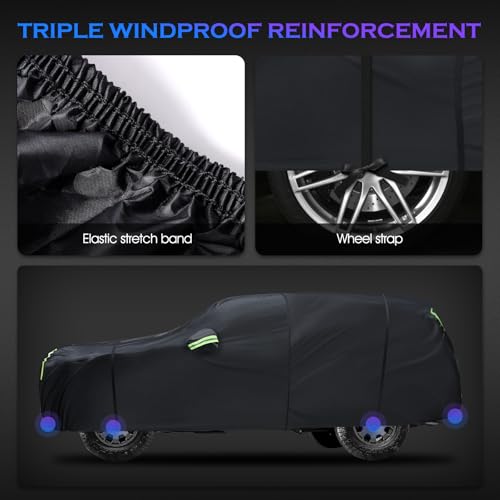Image of Car Cover Custom Fit for Mazda Miata MX-5 1989-2025,6 Layers Truck Cover Waterproof All Weather for Automobiles,Outdoor Full Exterior Cover,Rain, Sun, Wind Protection,Black