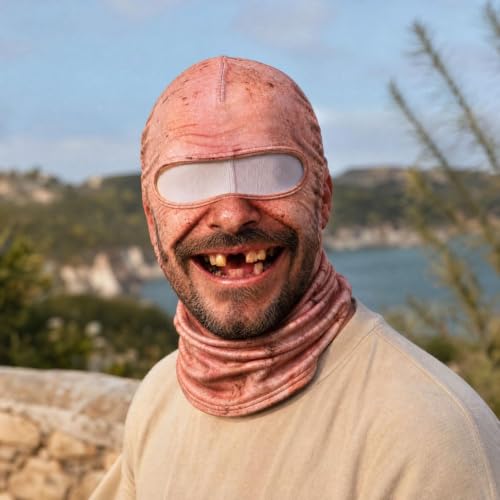 Funny Old Man Ski Mask Balaclava, Realistic Full Face Cover for Men Women - image 2