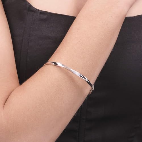 Bracelet jonc en argent pour illuminer vos tenues de bureau et de soirée - 2