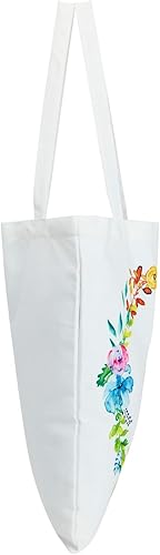 Miniatura 7 de Juego de 2 bolsas reutilizables personalizadas con monograma para mujer, diseño floral (29 pulgadas)