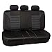 FH GROUP FH-FB068013 Premium 3D Air Mesh Split Bench Seat Cover Solid Black Color- Fit Most Car, Truck, Suv, or Van