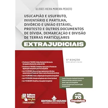 Capa do livro Usucapião e usufruto; inventário e partilha; divórcio e união estável; protesto e outros documentos de dívida; demarcação e divisão de terras particulares extrajudiciais 5ª edição (2024)