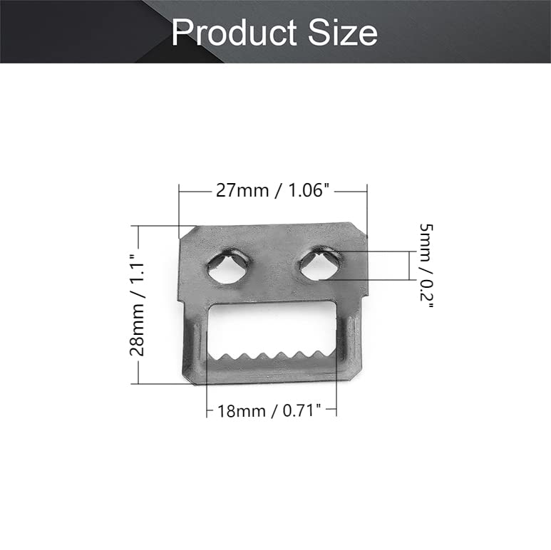 Image of MroMax 100PCS Sawtooth Picture Hangers Iron Picture Hangers 1.06 inch x 0.71 inch Double Hole Picture Frames Hangers for Hanging Clock Paintings Artwork Picture Frame Hook Photos Black