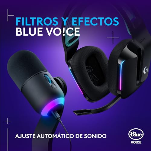 Auriculares G733 Lightspeed y Micrófono Yeti GX Logitech para Gaming y Streaming en PC 7