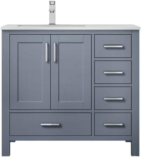 Dukes 80 in. W x 22 in. D Navy Blue Double Bath Vanity, White Quartz Top and 30 in. Mirrors