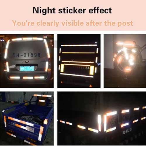 Image of WALLMATE Dual Shade Reflective Radium Strip for Car & Bike Waterproof Self Adhesive, Safety Sticker, Night Glow Tape for Helmet, Scooter & Cycle Decoration (Orange-Silver, 0.5 In x 45 Mtr (1771 in))