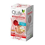 QLife Nattokinasa Premium100 mg (20.000 U.F./g) – Complemento alimenticio a base de Soja Fermentada con Vid Roja y Vitamina E – Apoyo Cardiovascular - 60 cápsulas veganas