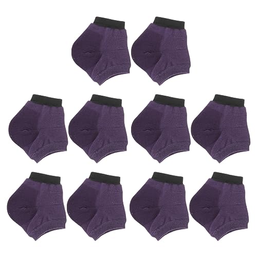 NOLITOY 5 Pares De Calcetines Hidratantes Con Gel Para Tratar Talones Agrietados Para Pies Secos Con Punta Abierta Sin Yoga