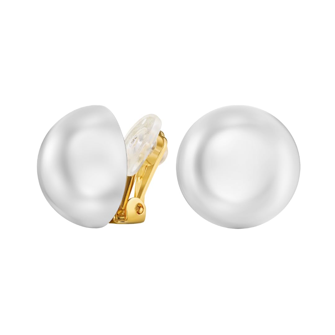 Traveller Ohrclip - 16mm Button Perle - diverse Farben
