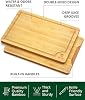 Tabla de cortar de bambú ROYAL CRAFT WOOD con canal de jugo - tabla de cocina para carne, queso y verduras, bandeja de servir resistente 4