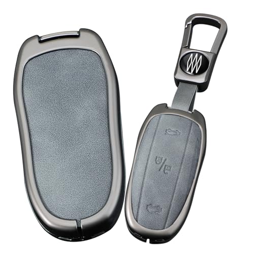 Funda protectora para llave de coche Tesla: el accesorio de coche en piel gris para tu día a día