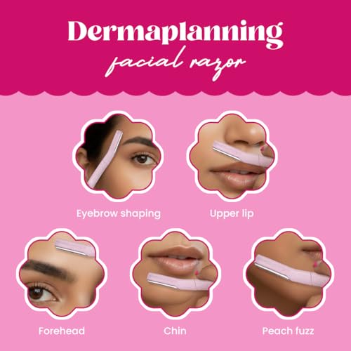 Image of Hyuman Face Razor Pack of 2 + Ice Roller - Gentle Hair Removal & Skin Care Set for Women (Set of 2)