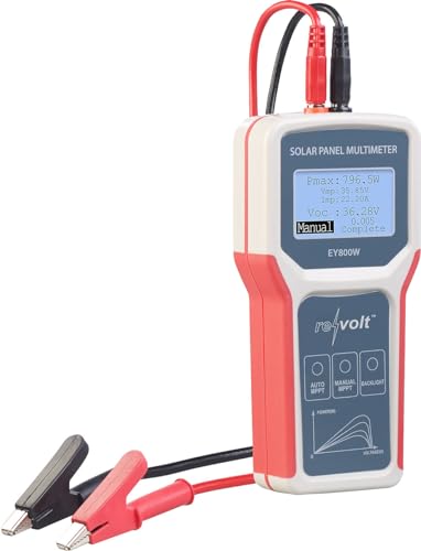 revolt Amperemeter: Digitales Solarpanel-Multimeter, bis 800 W,...