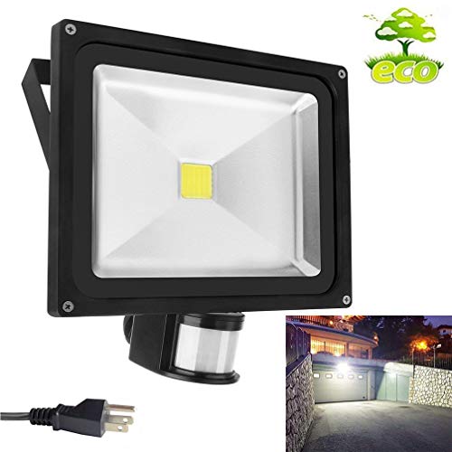 Motion Sensor Led Flood Lights 50w 4000LM Outdoor Security Floodlights IP66 Waterproof Auto