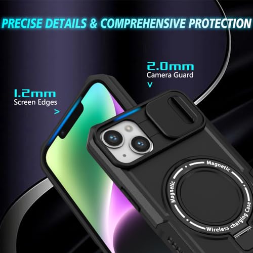 Housse de prévention des chutes iPhone 14 Pro coque rigide LVTFCO rose et blanc - 3