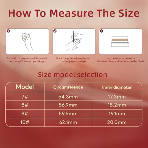 Image of Smart Ring for Women & Men, Fitness Tracker Ring with Sleep Monitoring, Heart Rate & Blood Oxygen Tracking, IP68 Waterproof, Bluetooth Health Ring, No Subscription (Red, 7)