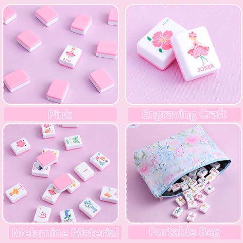 Juego de Mahjong Americano con 160 Fichas en Melamina miniatura 4