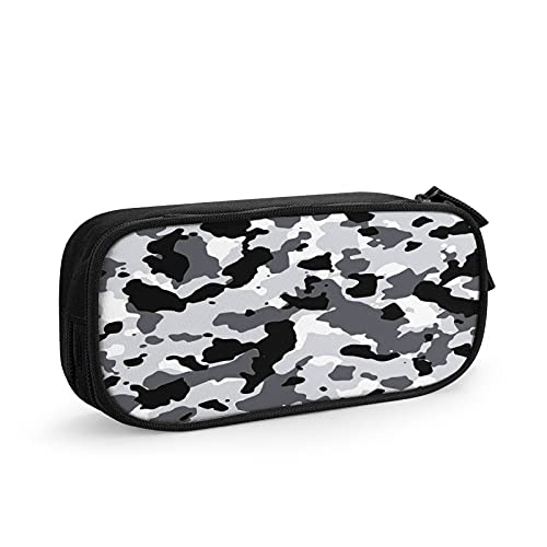 Federmäppchen Mäppchen Mit Große Kapazität Camo Grey Urban Camouflage, Langlebig Federtasche Pencil Case, Stiftetasche Geeignet für Schule College Büro Junge Mädchen Cover