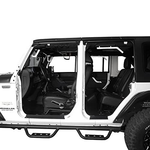 U-Box Jku Door Entry Guard Sill Protector Scuff Plate Black Compatible With 2007-2018 Jeep Wrangler Jk Unlimited 4-Door #TOP1