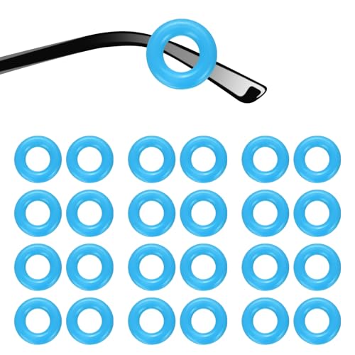 HARFINGTON 12 pares de óculos de aperto de orelha de 1,3 cm tipo anel de silicone antiderrapante, re