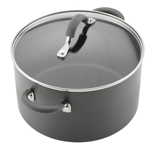 Circulon 83903 Strahlend Harteloxiertes Antihaft-Kochgeschirr-Set, Töpfe und Pfannen, Aluminium, grau