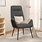 Fauteuil en cuir synthétique, ce fauteuil rembourré épais est recouvert de tissu et de cuir synthétique et offre un confort d'assise optimal
