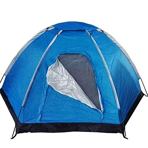 Tente de camping haute résistance 3-4 personnes avec armature durable en fibre de verre