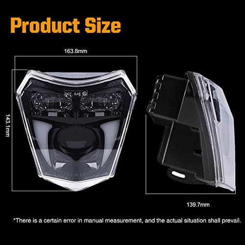 Para KTM Motocross Enduro LED FARECLOMENTO 12V Máscara de farol para KTM 250 300 350 450 500 EXC XC-