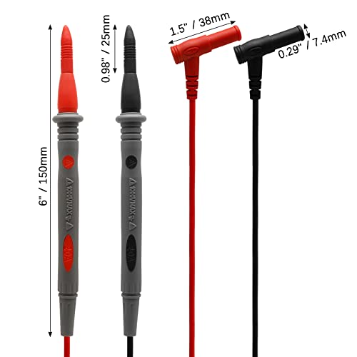 Image of 1000V 20A multimeter Leads, Black and red, Test Wire kit, Voltmeter Wire, Electronic Fixture Tester