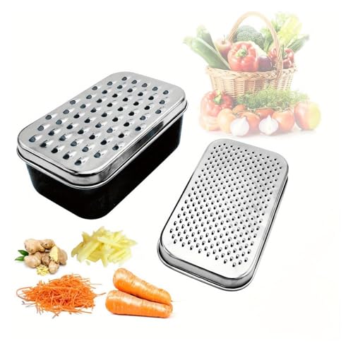 Rallador de queso con contenedor, acero inoxidable miniatura 3