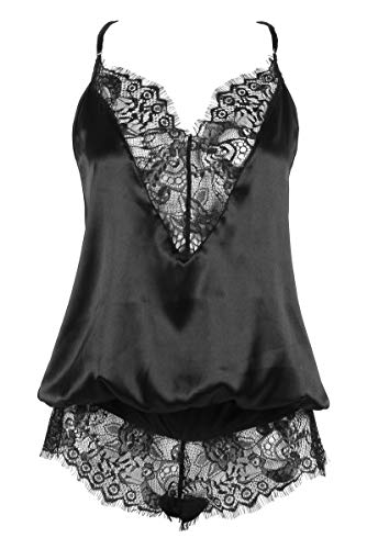 WQU Pyjamas Dessous Damen Nachthemd Damen Satin Seide Nachthemd Chemise Pyjama Cover