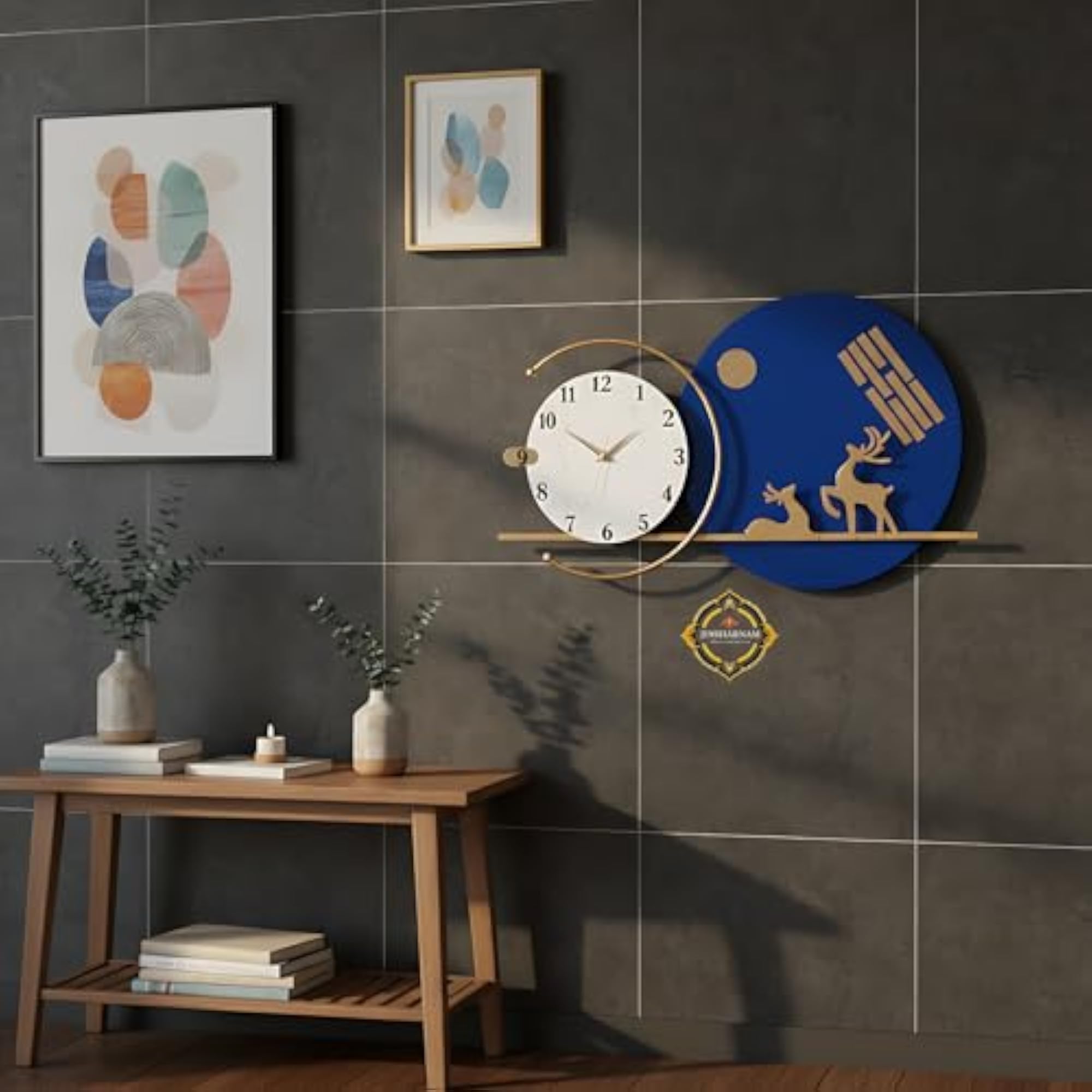Designer Metal Wall Clock for Living Room, Bedroom