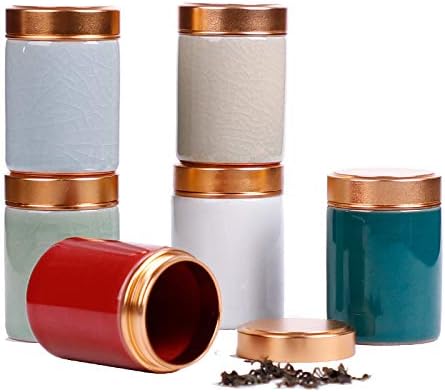 パウダー ティー缶 ティーチューブ セラミックティーバッグジャー 密閉ジャー